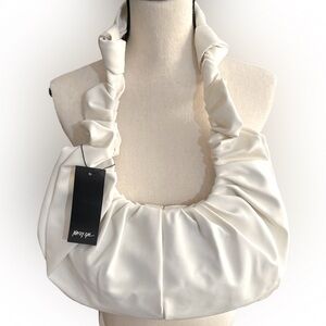 Nasty Gal White Gathered Shoulder Bag